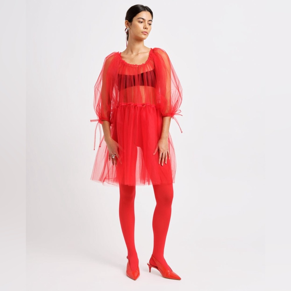 Tulle Red Mini Dress